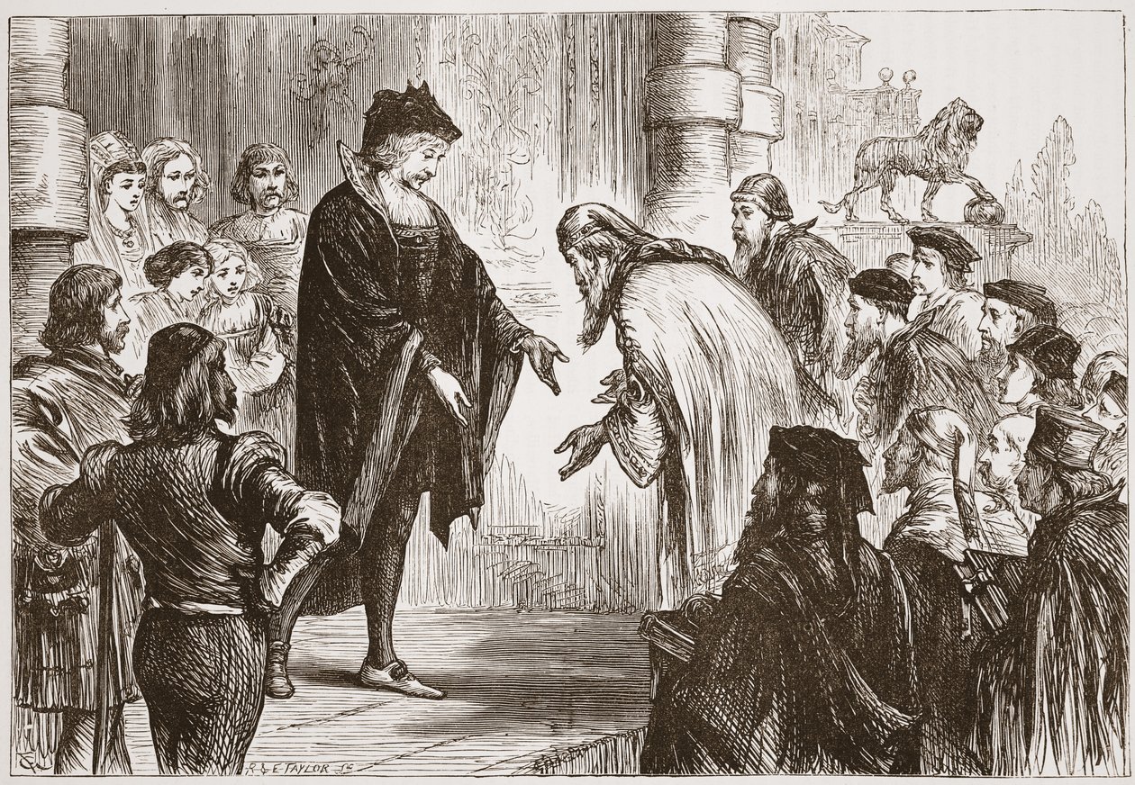 Cosmo I modtager sine venner og klienter, illustration fra The History of Protestantism af James Aitken Wylie (1808-1890), pub. 1878 af English School