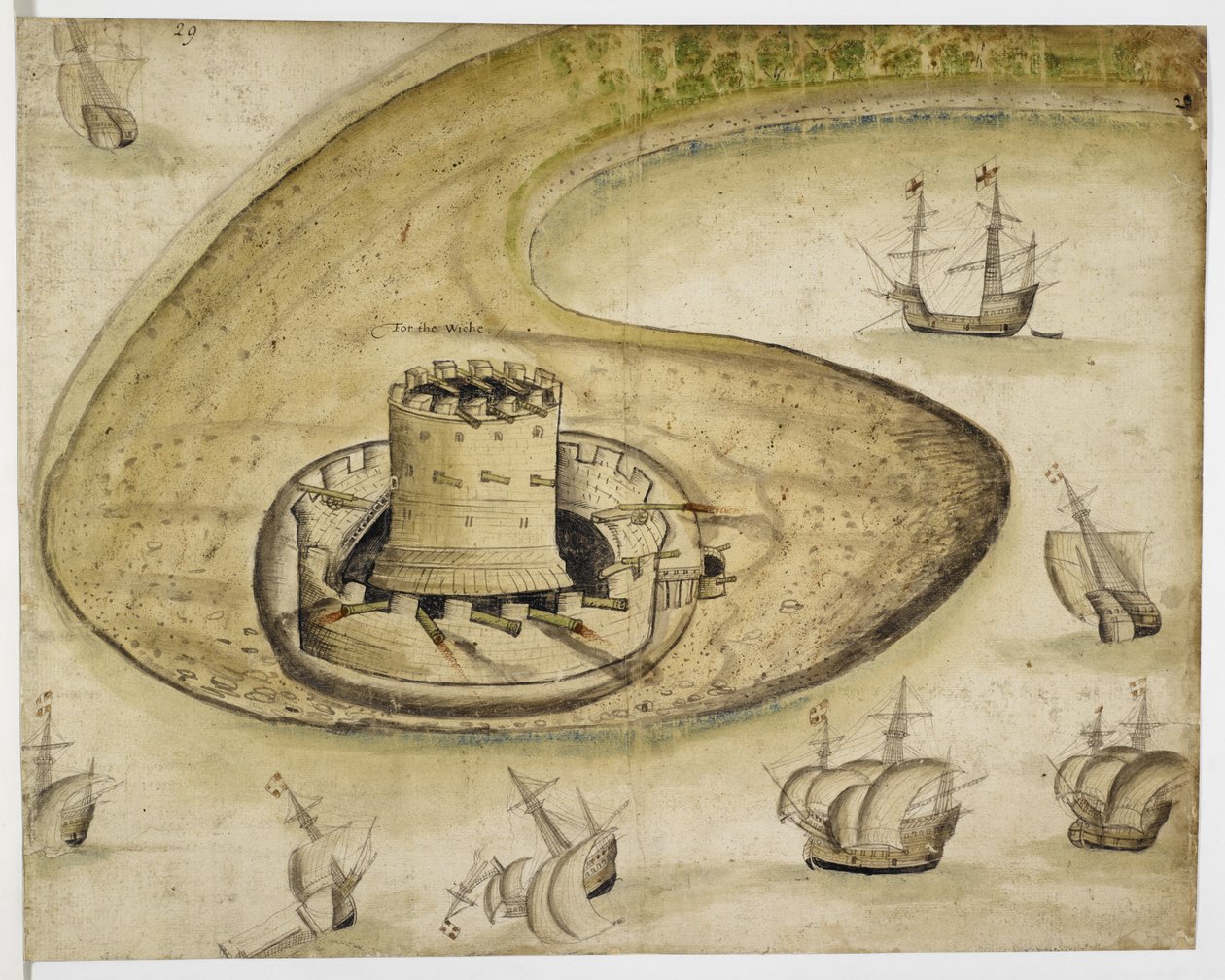 Bomuld Augustus I.ii f. 29 Calshot Slot af English School
