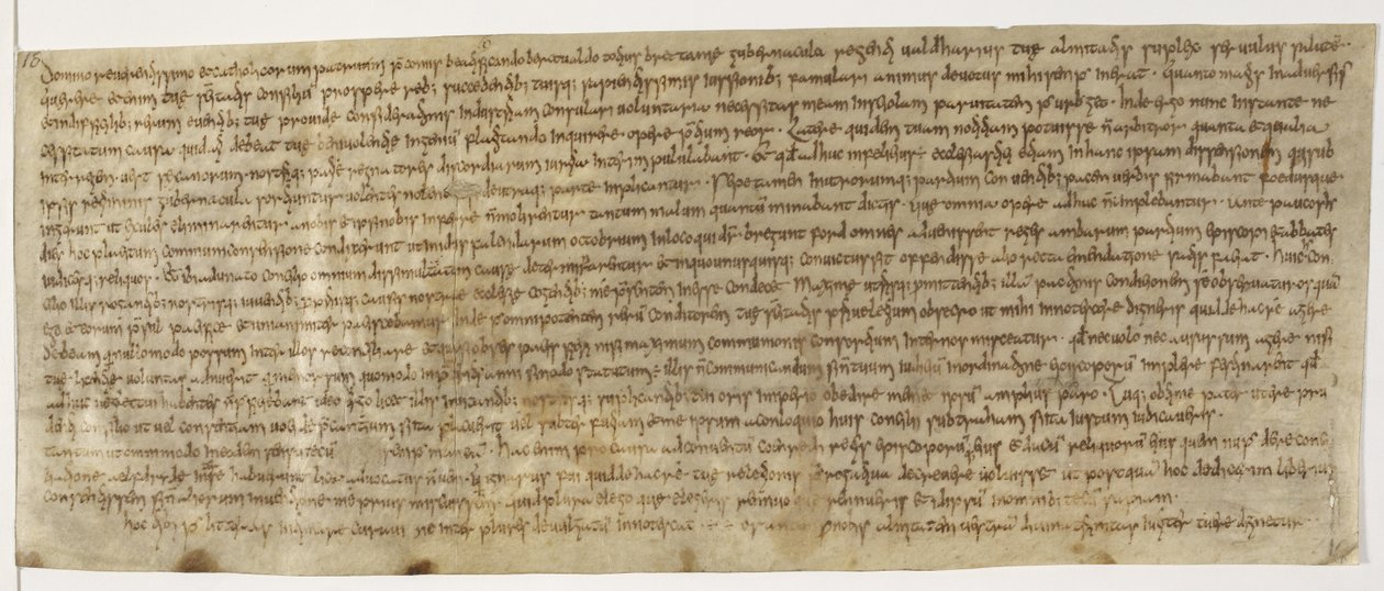 Bomuld Augustus ii 18, Wealdhere brev, c.704, tidligste brev lukke af English School