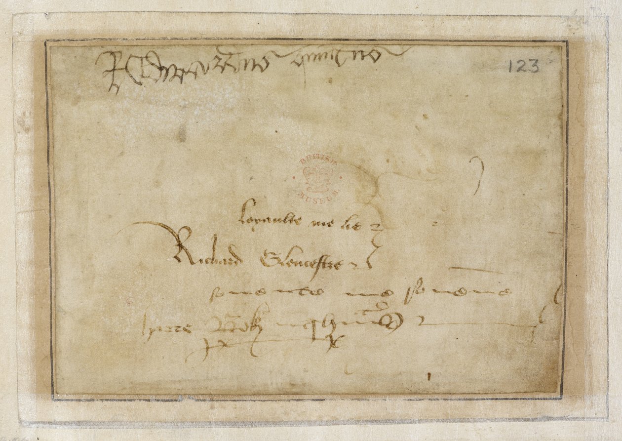 Cotton MS Vespasian F XIII f.123 Richards 