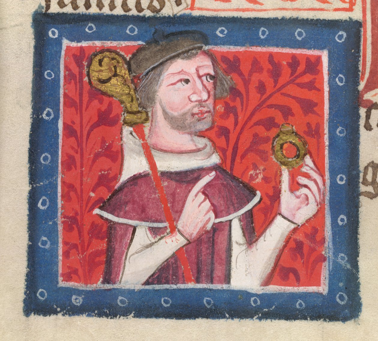 Cotton Nero D VII fol.87v Henry af Blois, fra 