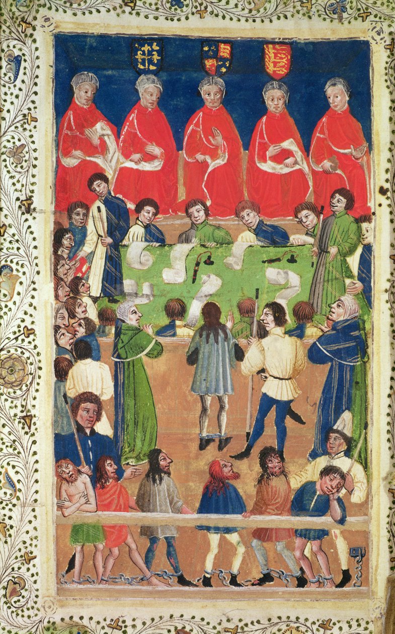 Court of Kings Bench, Westminster Hall, ca. 1460 af English School