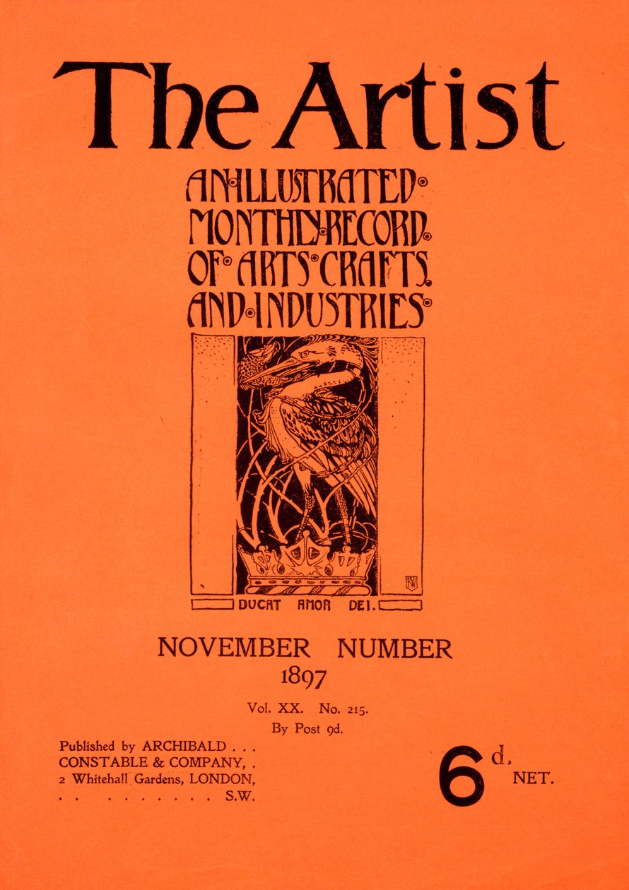 Forside til The Artist Magazine, november 1897 (trykt papir) af English School