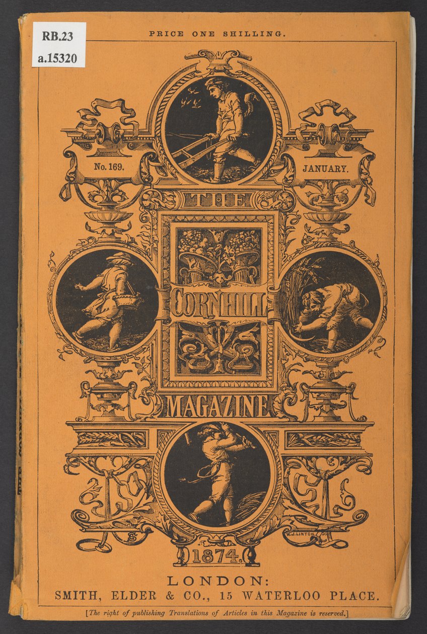 Forside af The Cornhill Magazine, januar 1874 af English School