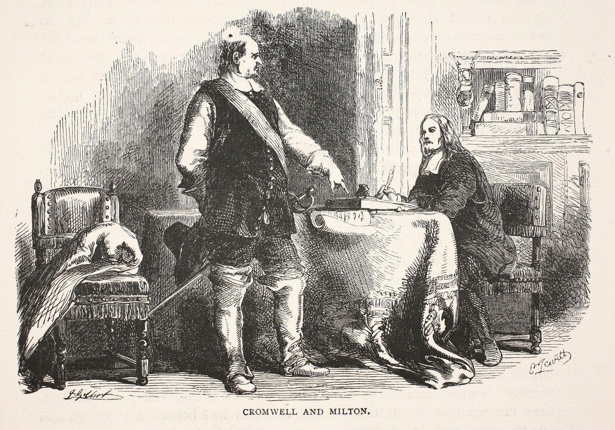 Cromwell og Milton af English School
