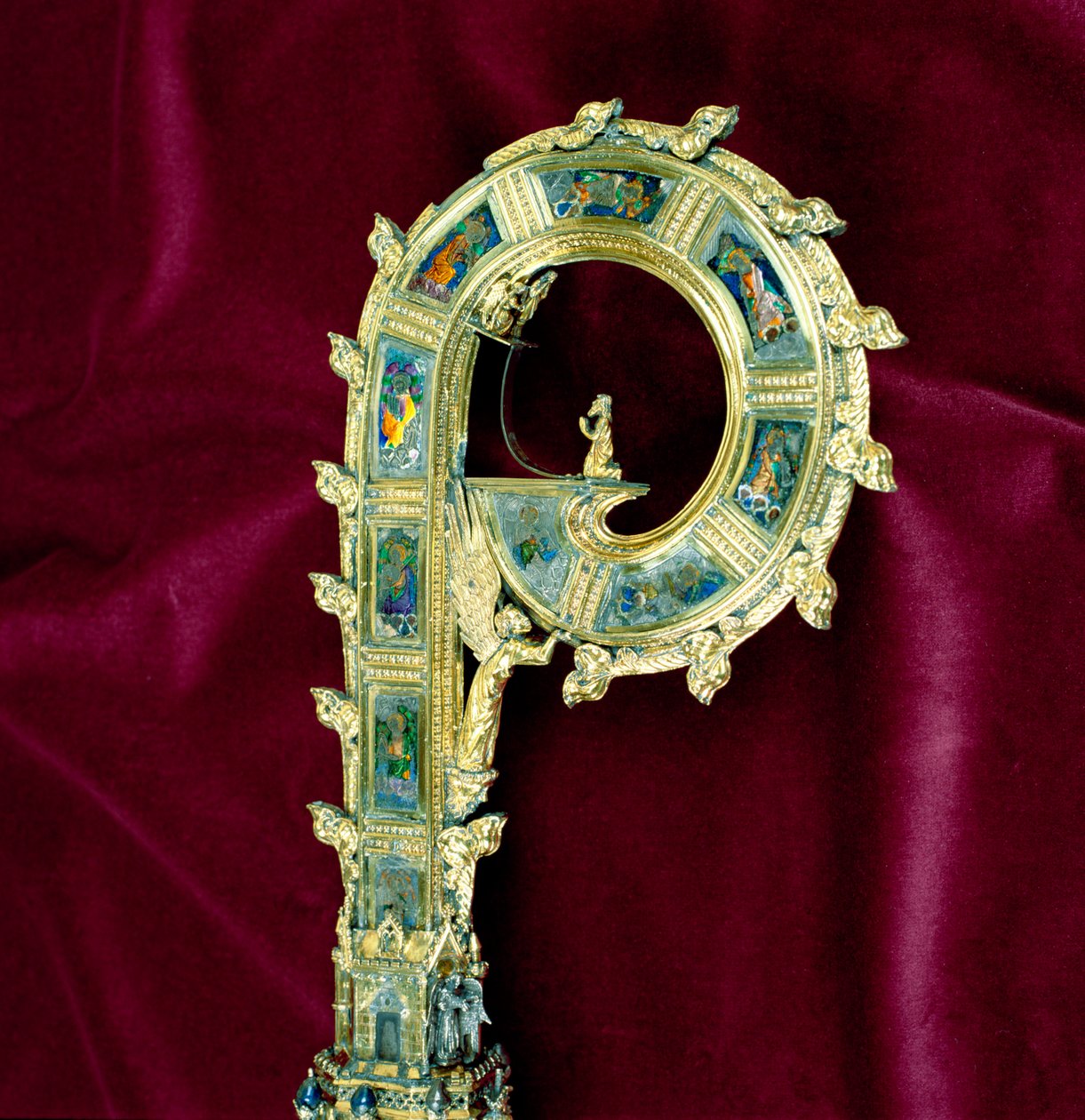 Crozier of the Crozier of William of Wykeham (c.1320-1404): Peter side (forgyldt sølv) (detalje) (se 205100-32) af English School