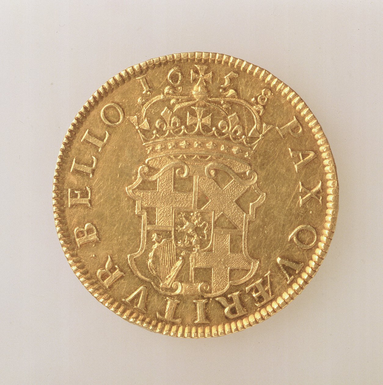 Oliver Cromwells krone (1599-1658), London Mint, 1658 (bagside) (sølv) (for forside se 168061) af English School