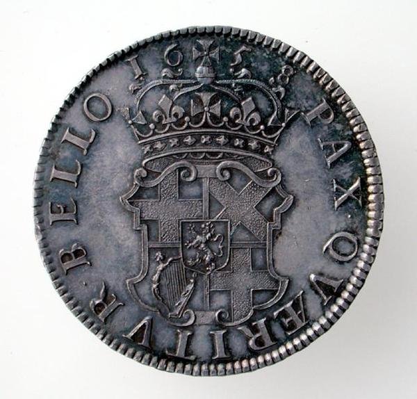 Oliver Cromwells krone (1599-1658), London Mint, 1658 (bagside) (sølv) (for forside se 168061) af English School