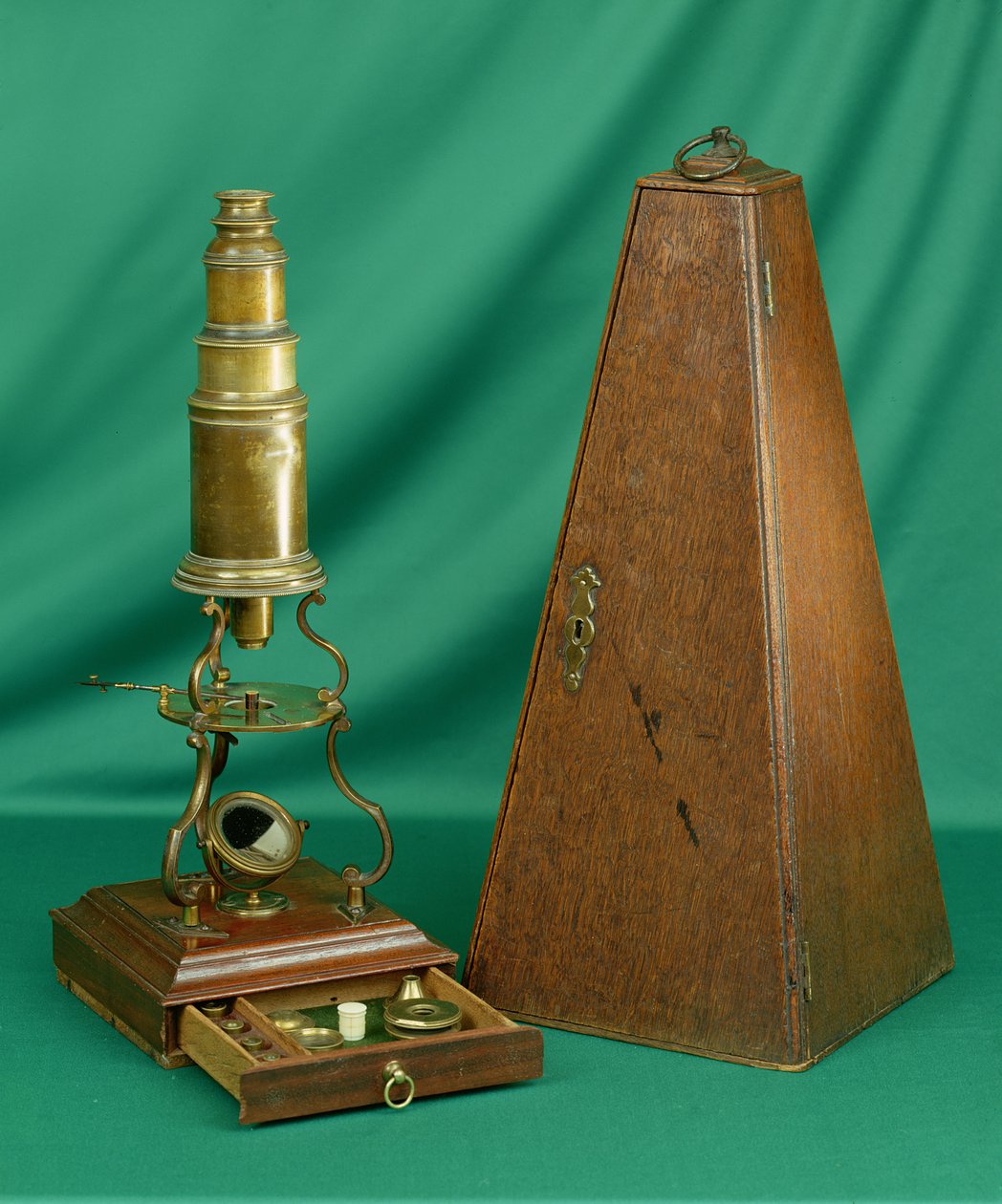 Culpeper Type Microscope, engelsk, 1700-tallet (messing) af English School