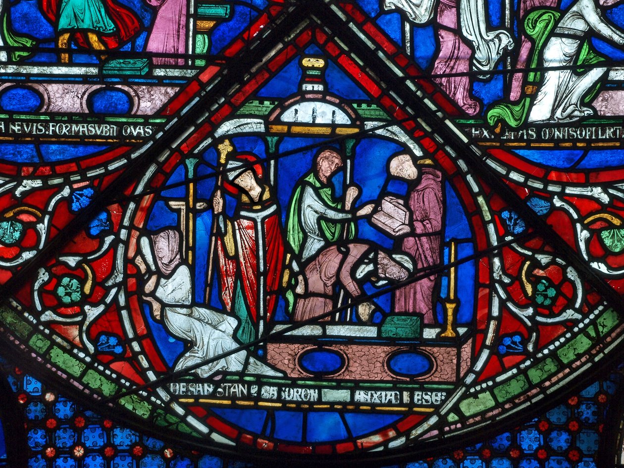 Cure of the Daughters of Godbald of Boxley, begyndelsen af det 13. århundrede af English School