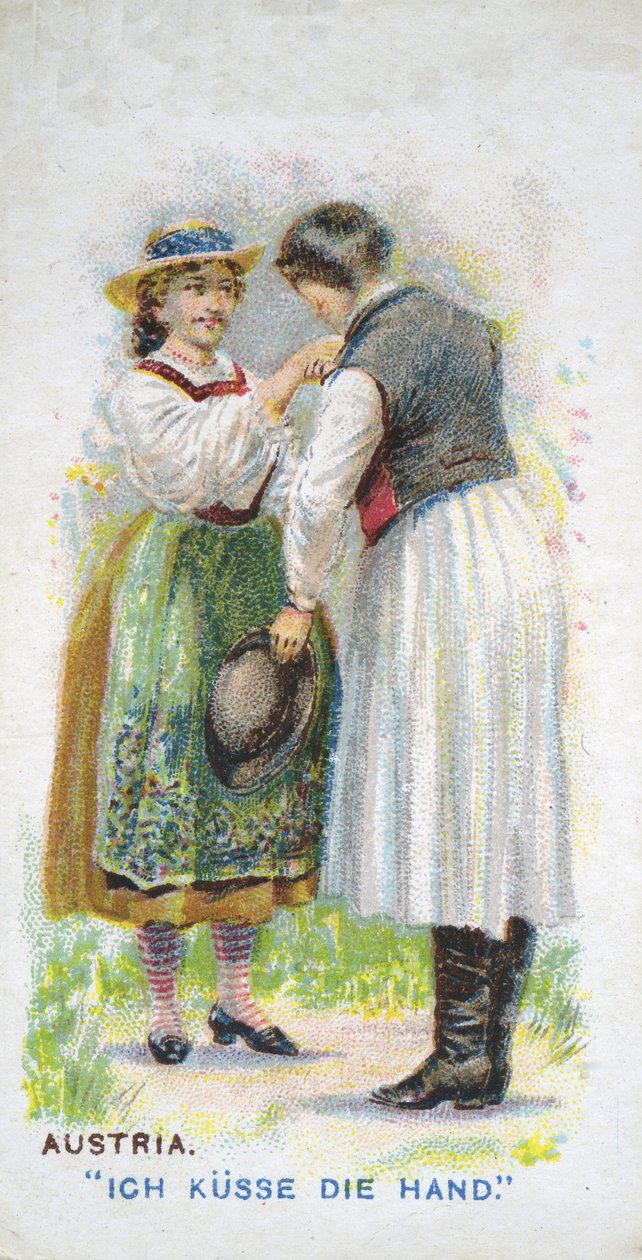 Sædvanlig hilsen i Østrig, 1907 af English School