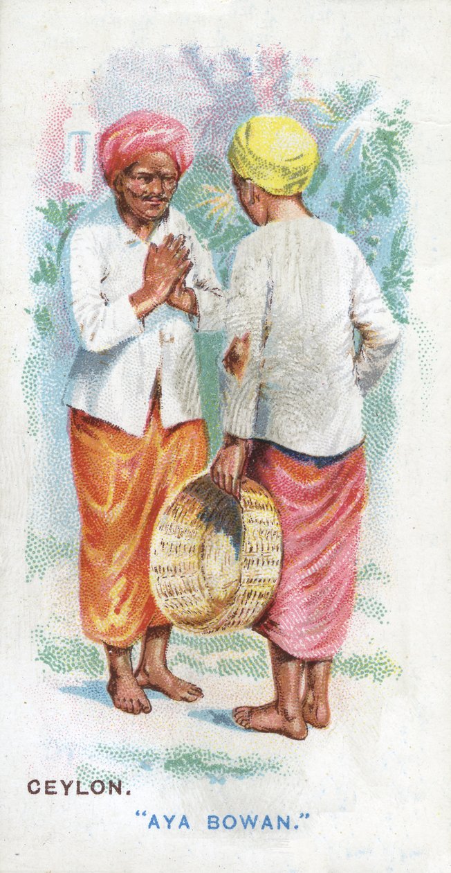 Sædvanlig hilsen i Ceylon, 1907 af English School