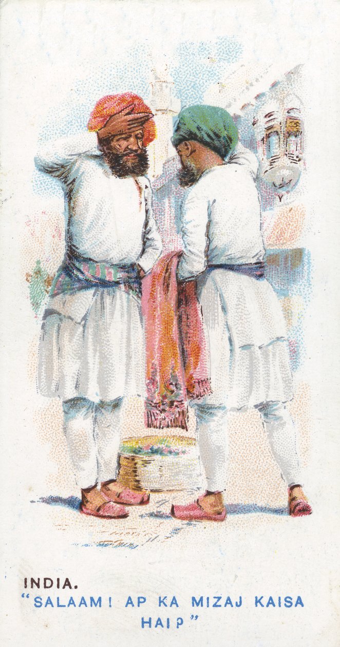 Sædvanlig hilsen i Indien, 1907 af English School