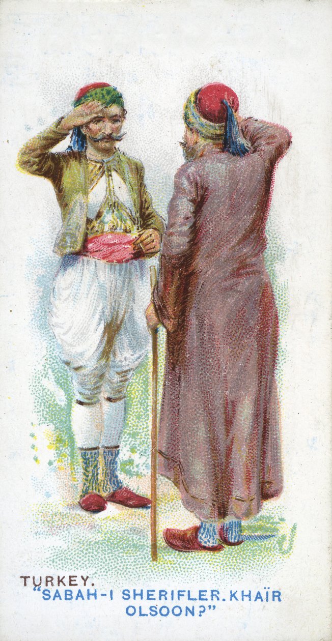 Sædvanlig hilsen i Tyrkiet, 1907 af English School