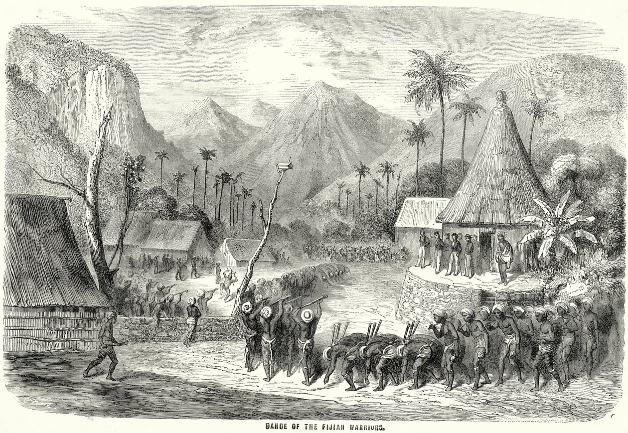 De fijianske krigeres dans (kobberstik) af English School