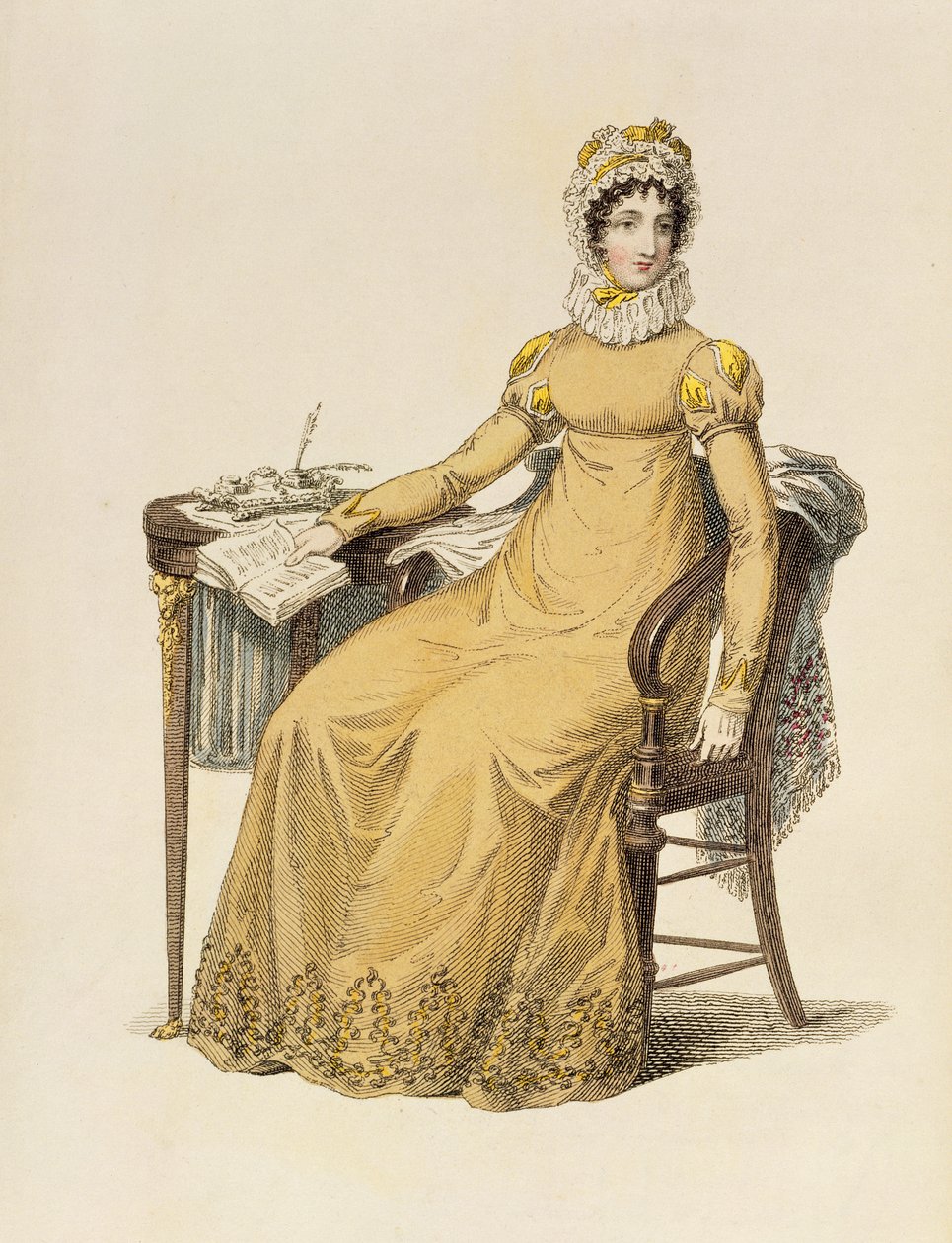 Dagskjole, modetallerken fra Ackermanns Repository of Arts af English School