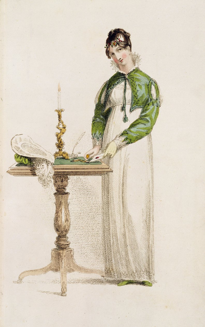 Dagskjole, modetallerken fra Ackermanns Repository of Arts af English School