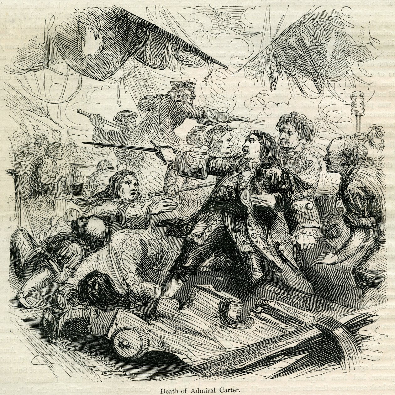 Admiral Carters død, 1692 af English School