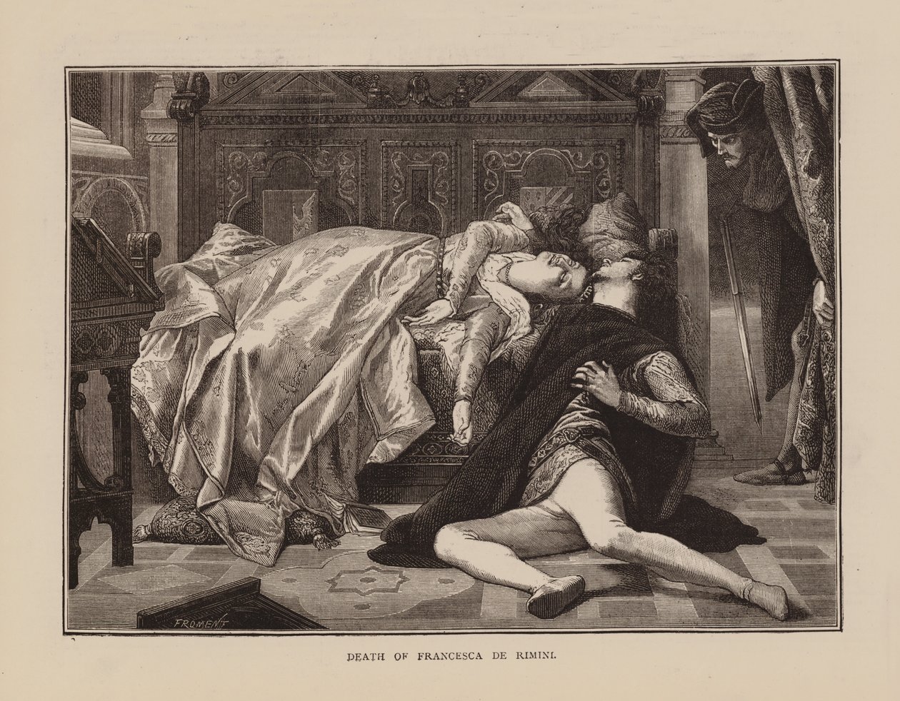 Francesca De Riminis død (kobberstik) af English School