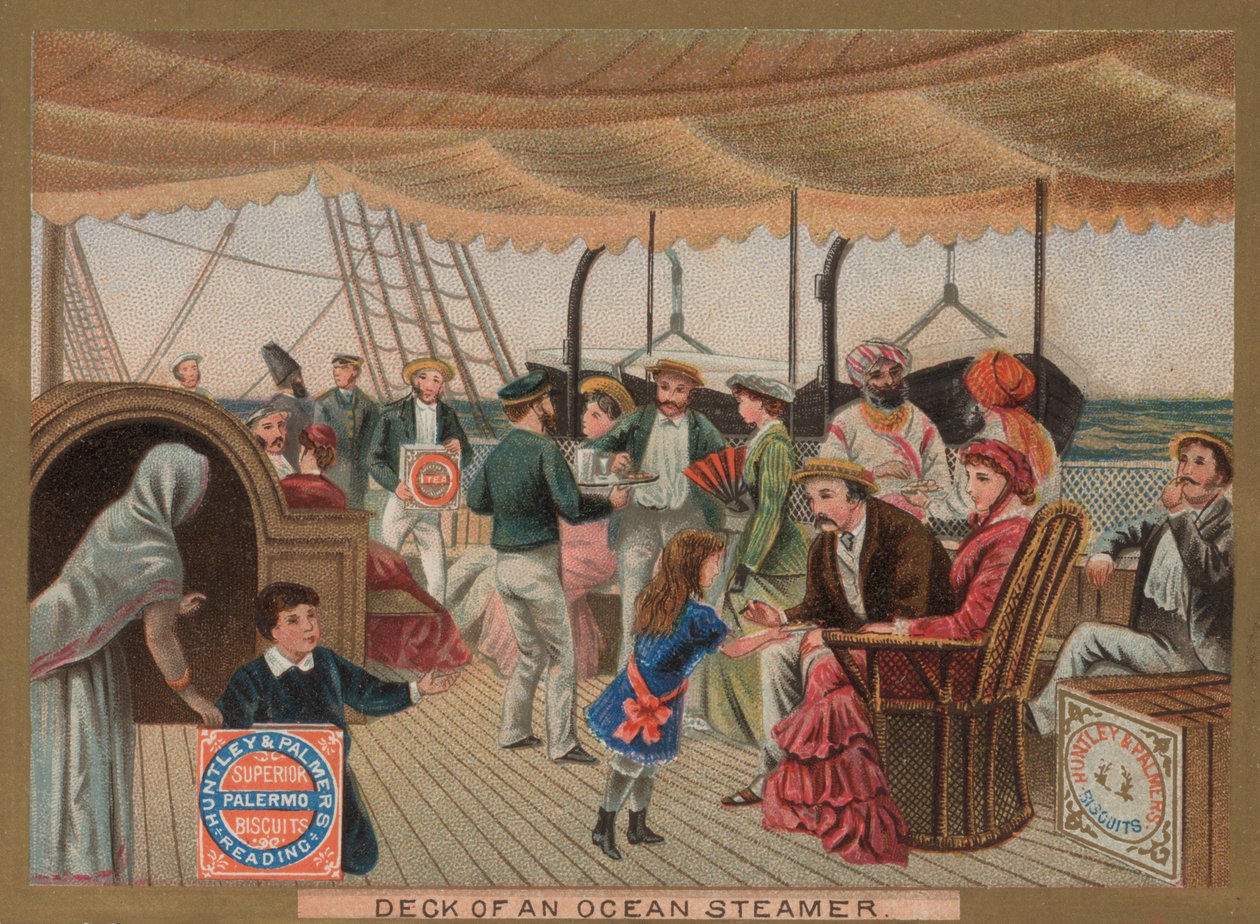 Dækket på en oceandamper (chromolitho) af English School