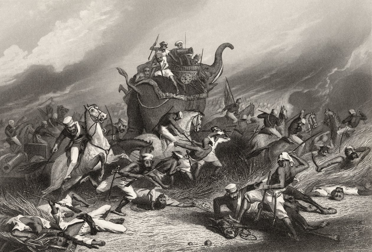 Peishwas-hærens nederlag før Jhansi af general Rose den 1. april 1858, fra 