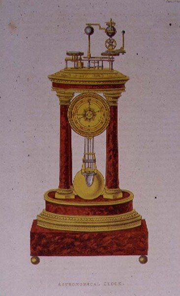 Design til et astronomisk ur, plade 139 fra Ackermanns 