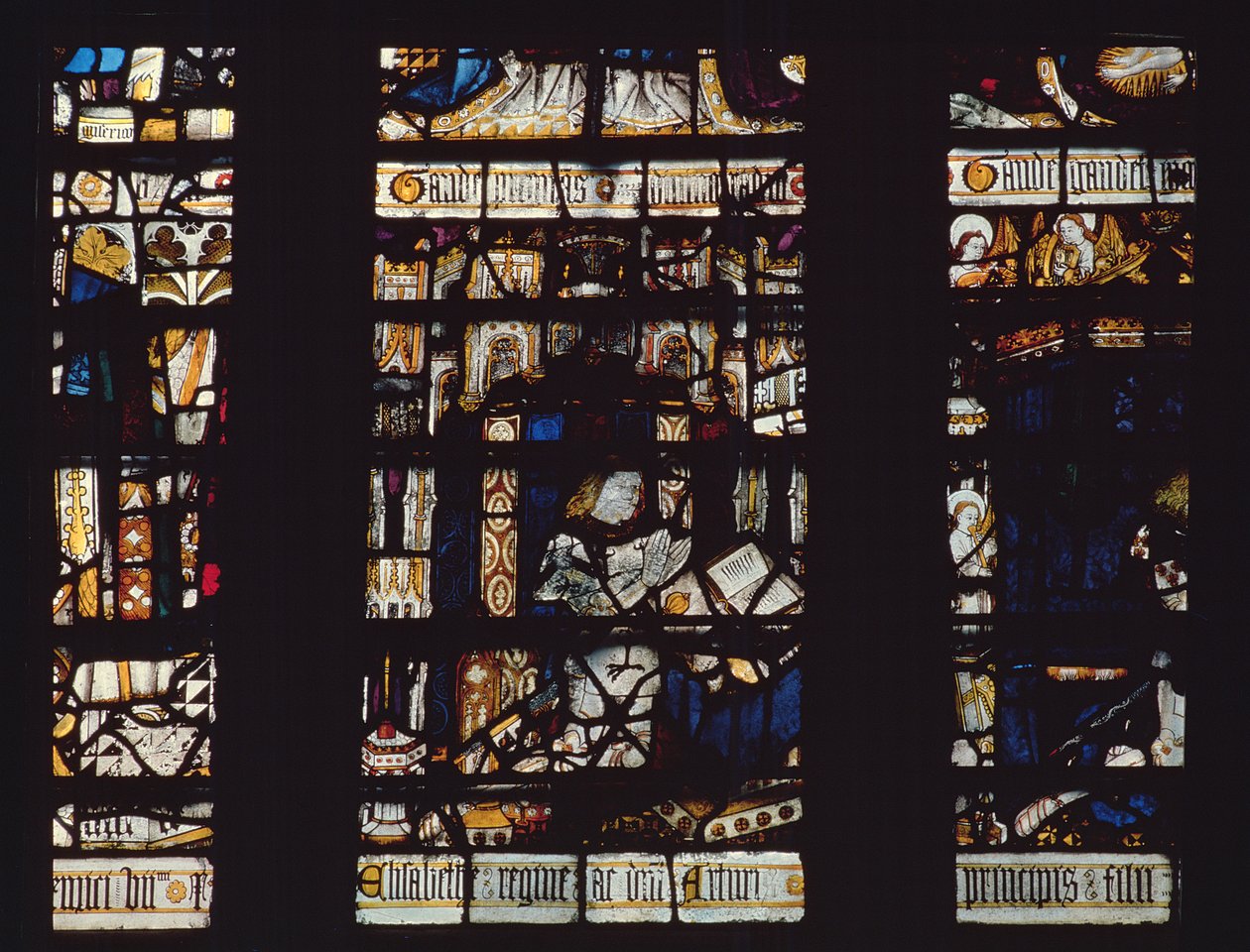 Detalje fra et af vinduerne, midten af 1400-tallet af English School