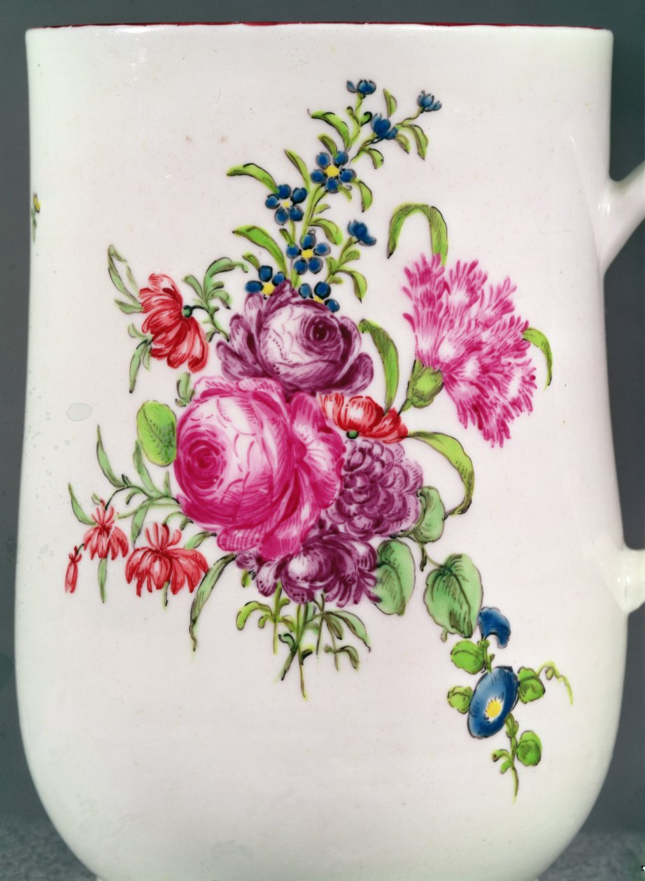 Detalje af Longton Hall Trembly Rose krusdekoration, ca. 1755 (porcelæn) af English School
