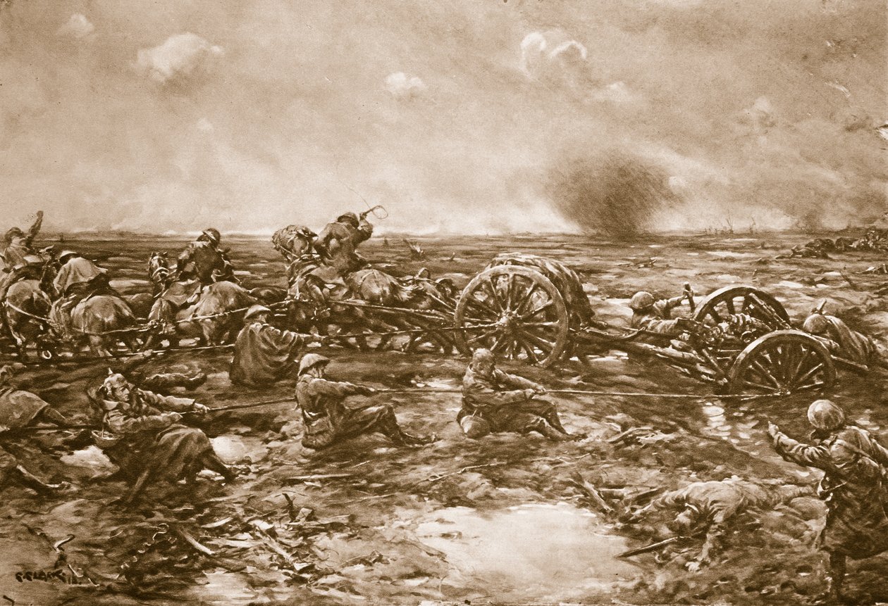 Våbentransportens vanskeligheder, 1914-19 af English School