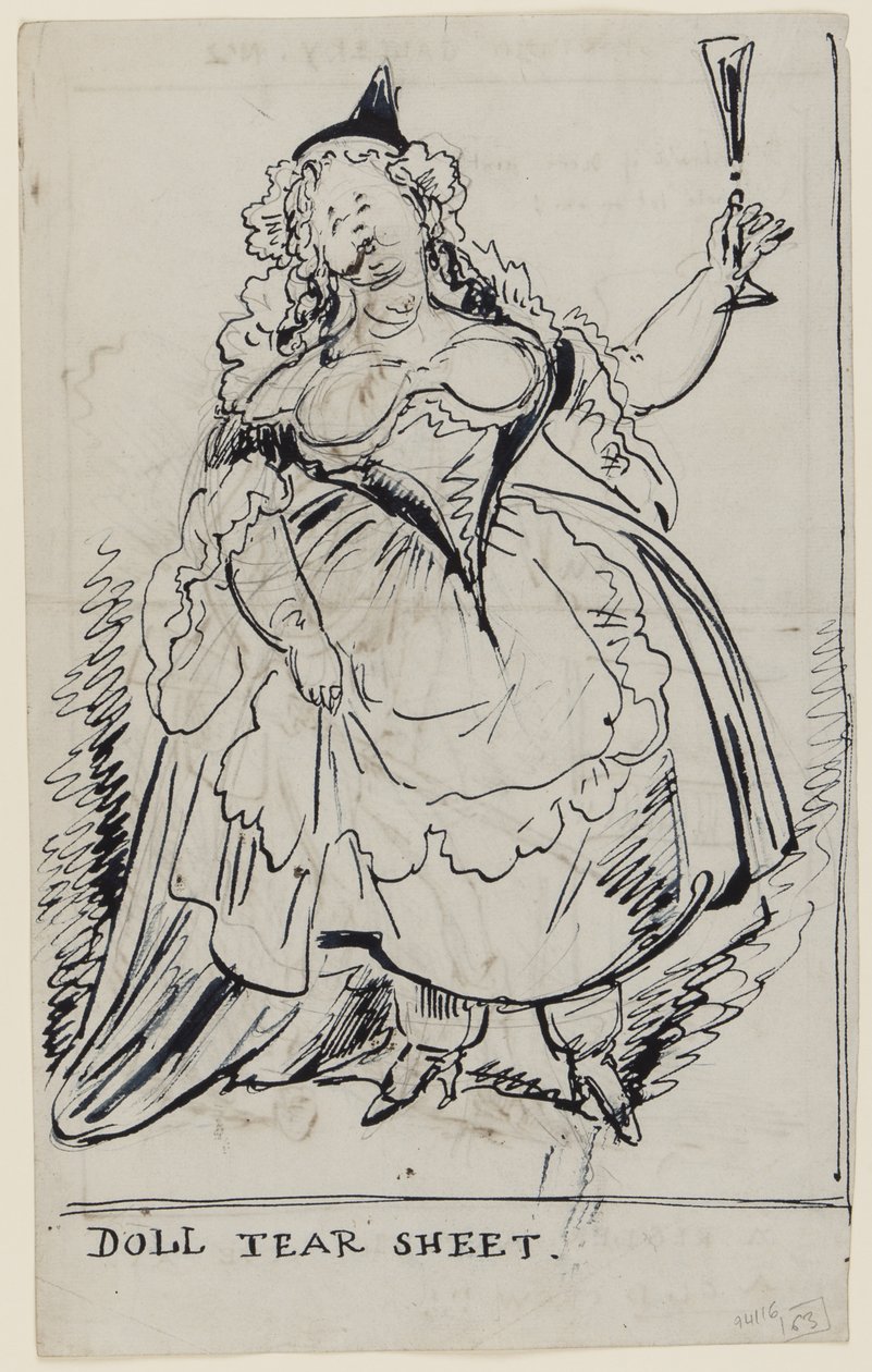 Doll Tear Sheet, ca. 1825 (pen og blæk på papir) af English School