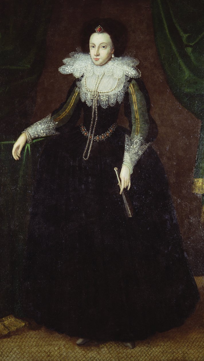 Dorothy Huddleston (nee Dormer), ca. 1610-15 af English School