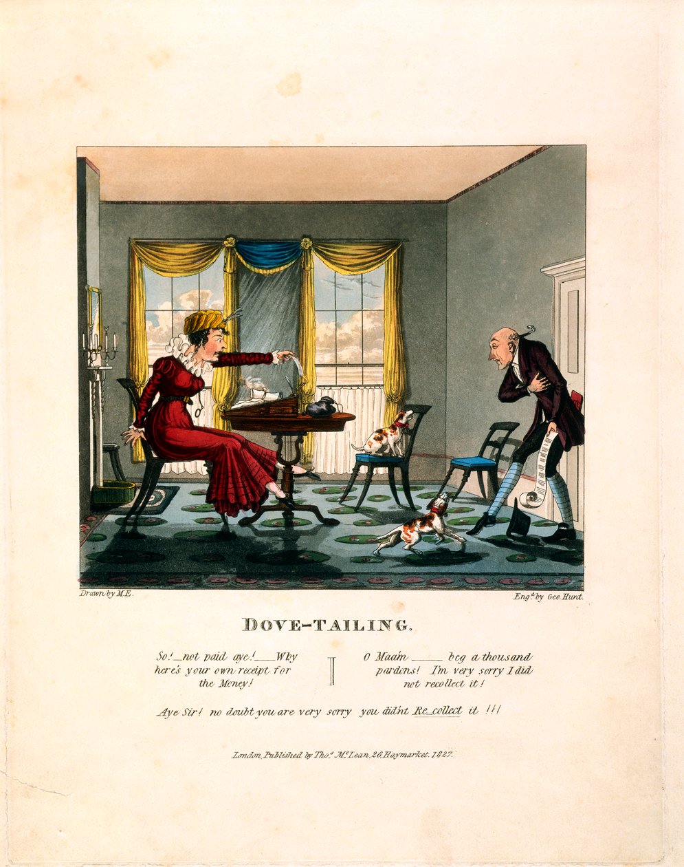 Duehale, indgraveret af George Hunt, udgivet af Thomas Mclean, 1827 af English School