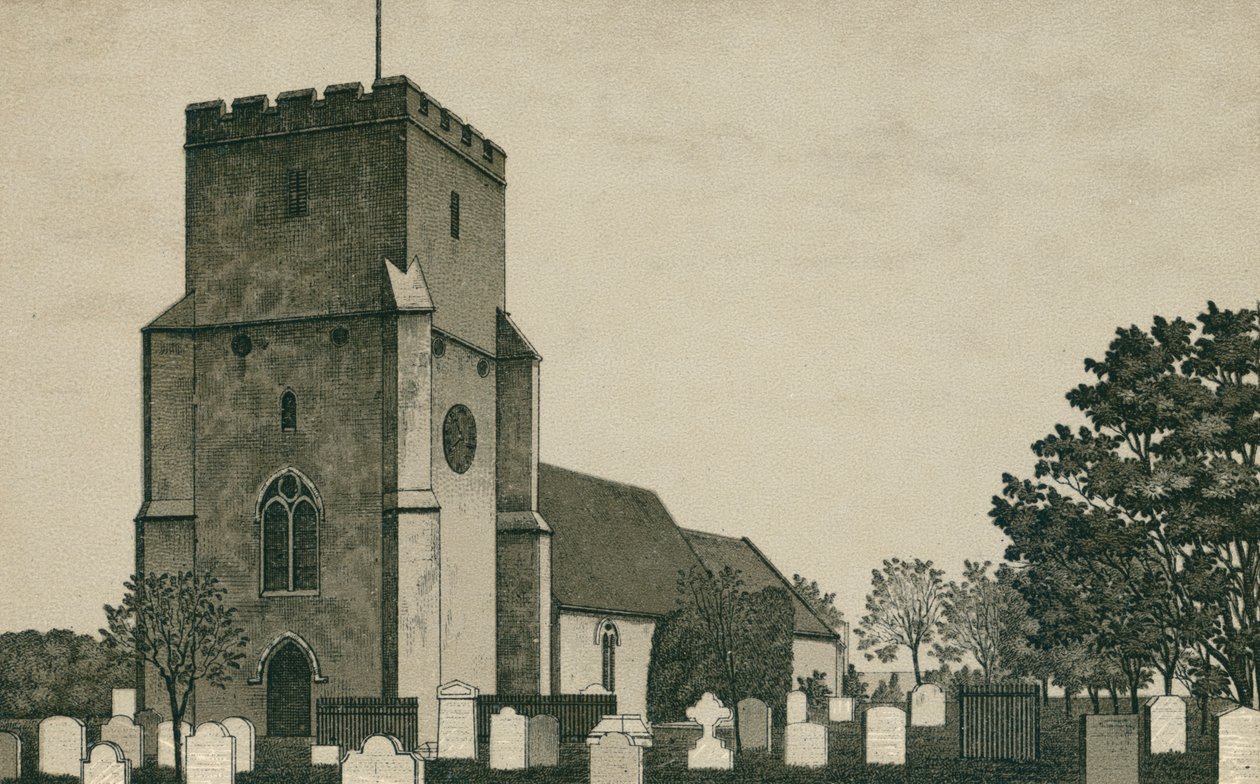 Dovercourt Kirke (litografi) af English School