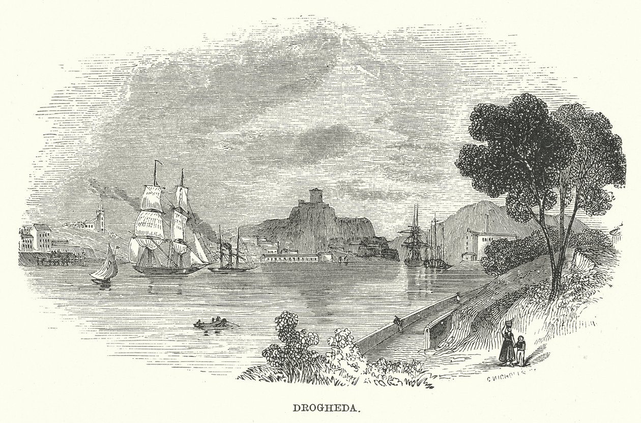 Drogheda (engraving) af English School