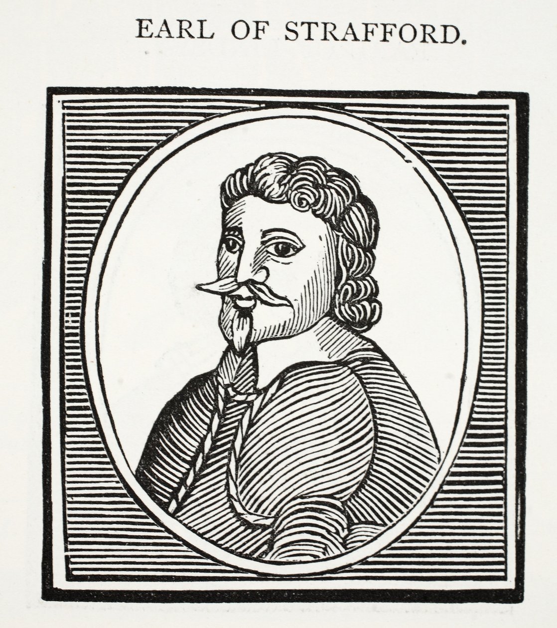Earl of Strafford, illustration fra Chap-books of the Eighteenth Century af John Ashton, pub. 1882 af English School