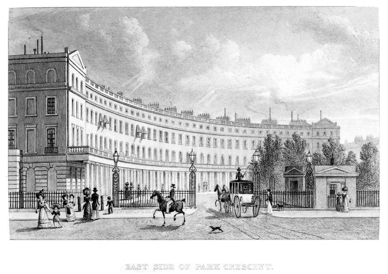 East Side of Park Crescent, 1830 af English School