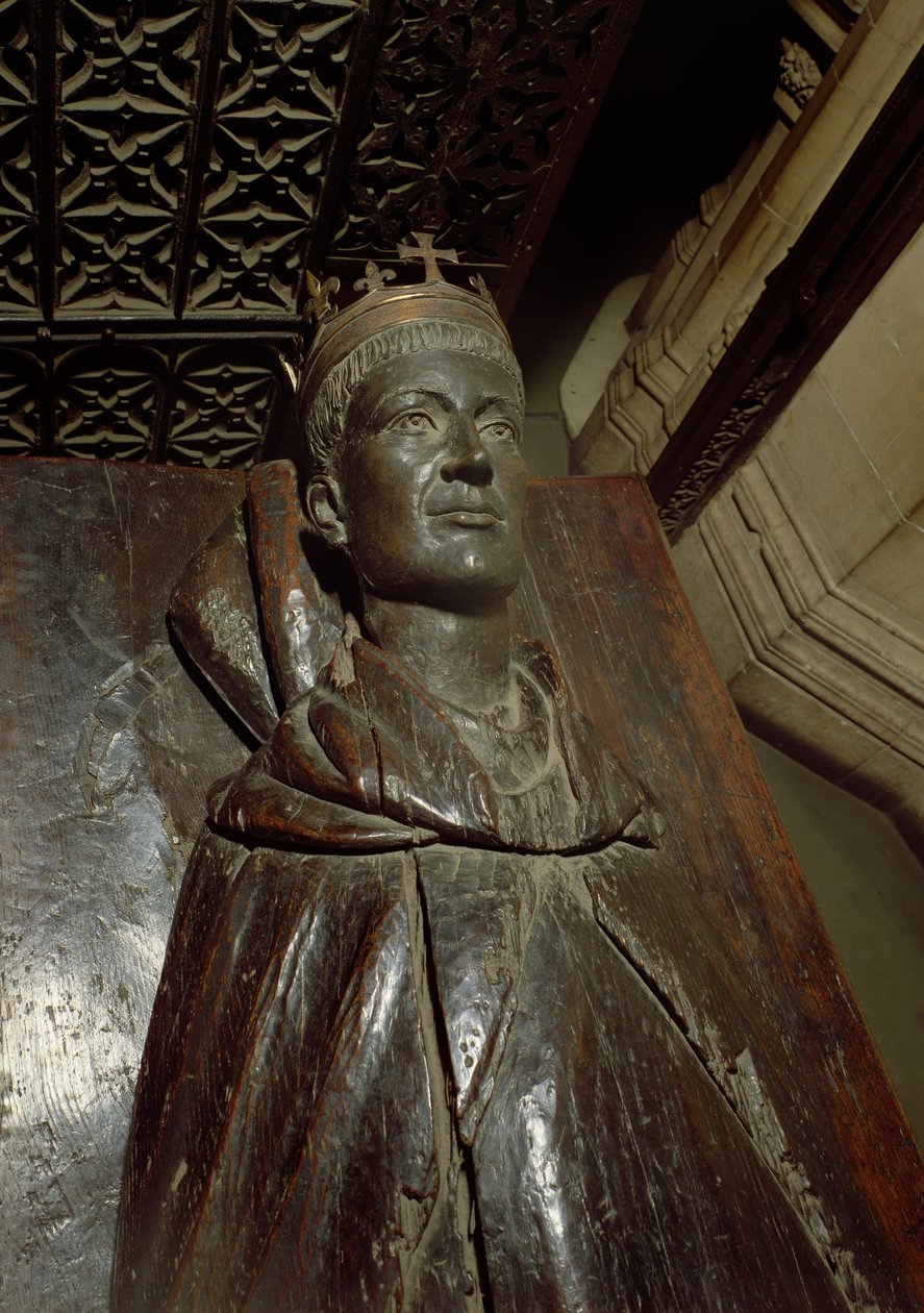 Billede af Henry V (1387-1422) (eg og polyesterharpiks) af English School