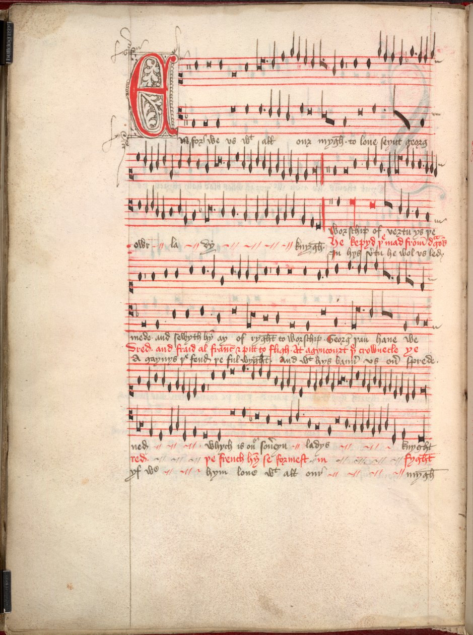 Egerton 3307, f.63v Carol for St. George af English School