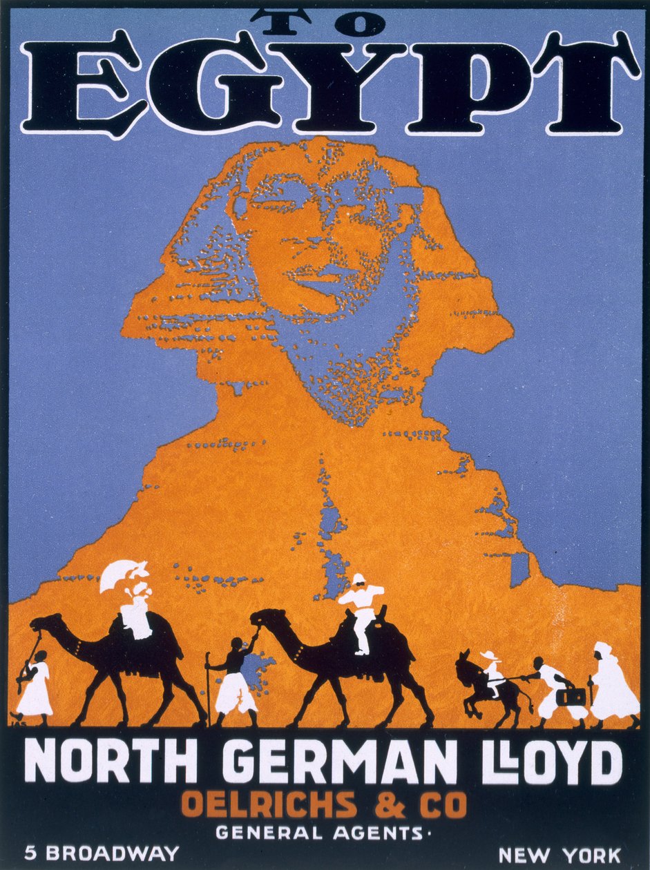 Egypten, plakatreklame Norddeutscher Lloyd af English School