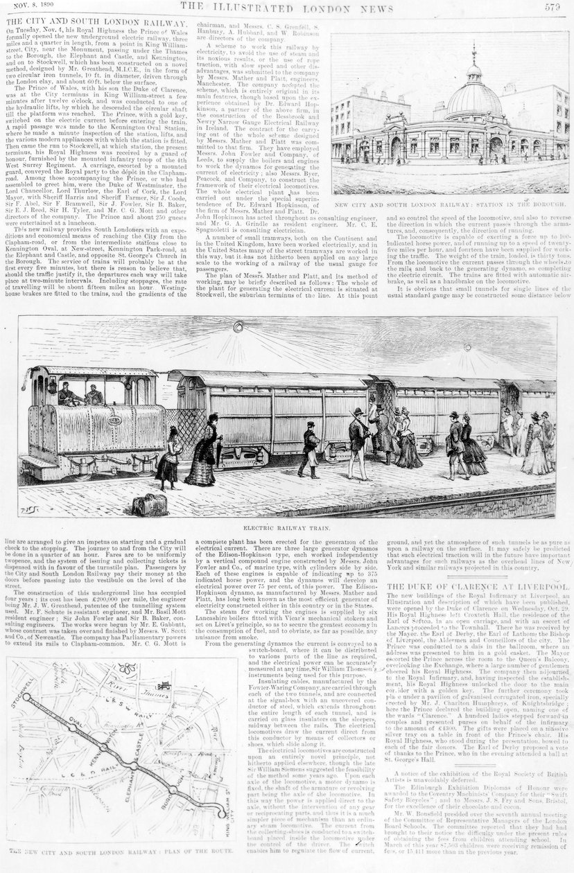 Elektrisk Sporvogn, 1890 af English School