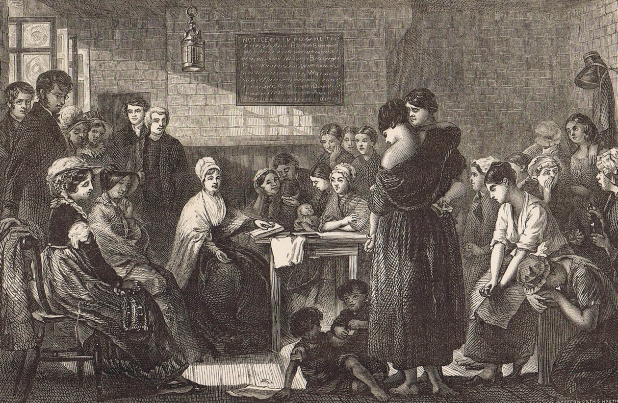 Elizabeth Fry (1780-1845) (kobberstik) af English School