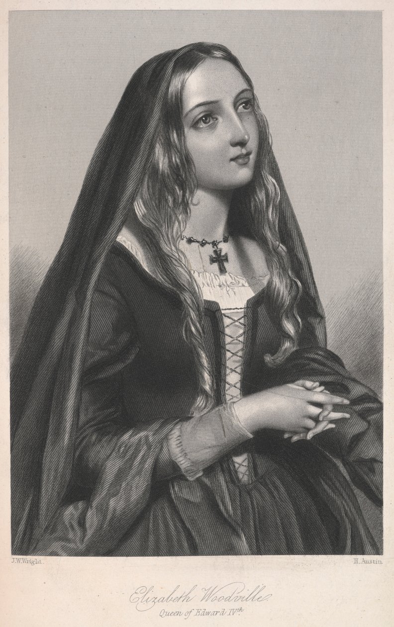 Elizabeth Woodville, dronning af Edward IV, illustration fra 