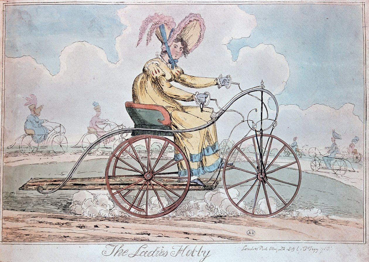 Engelsk humoristisk tegning "The Lady Hobby" af English School