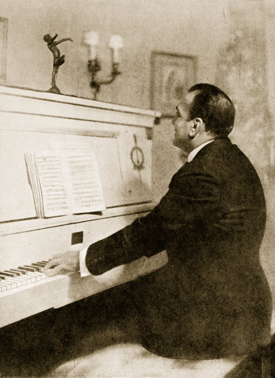 Enrico Caruso ved klaveret af English School