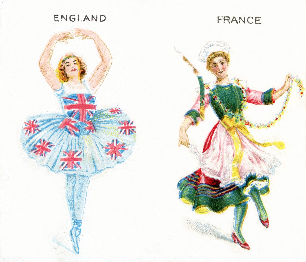 Entente Cordiale (Cordial Understanding) cigaretkort, 1915 af English School