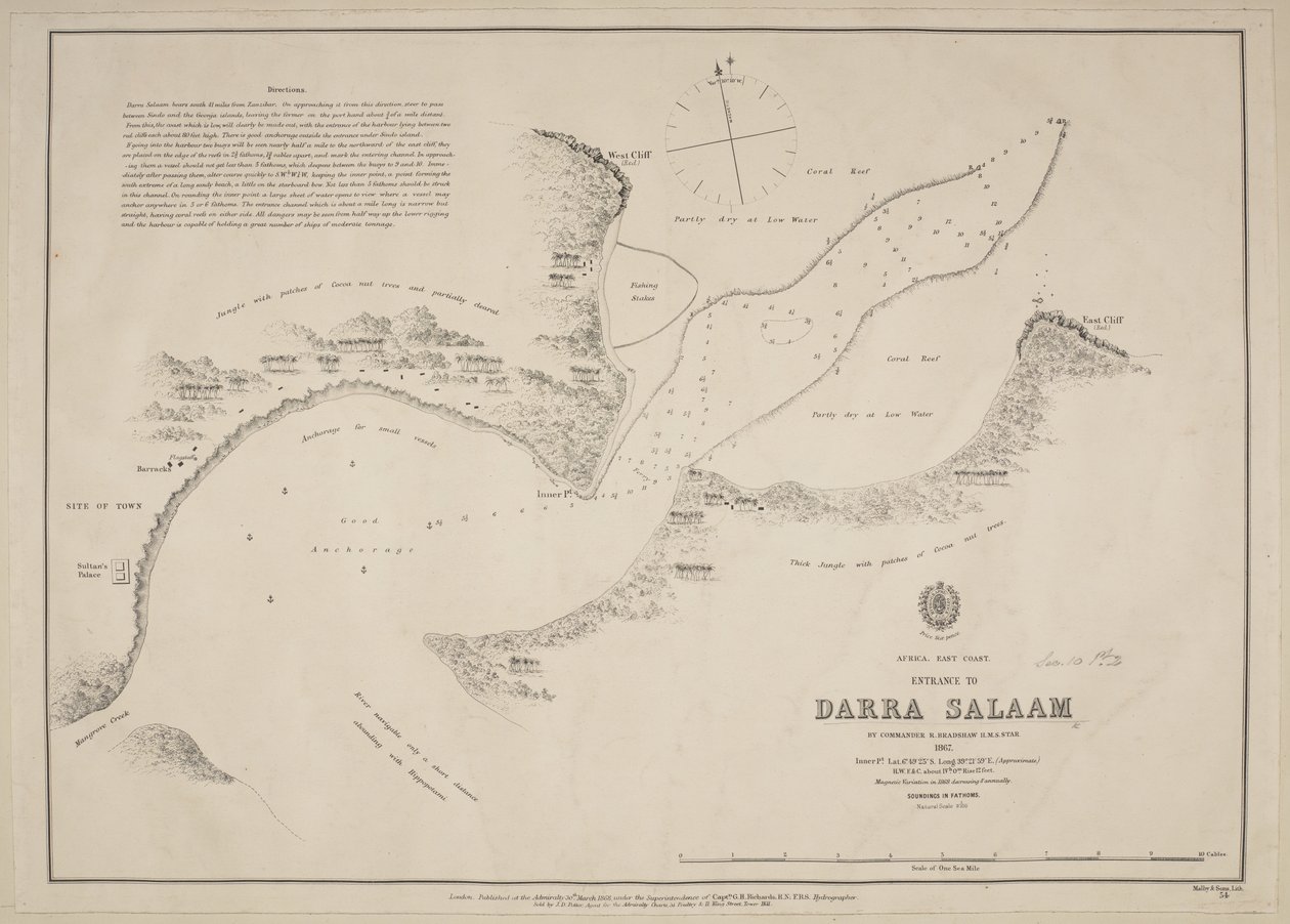 Indgang til Darra Salaam, ved kommandør R. Bradshaw, HMS Star af English School
