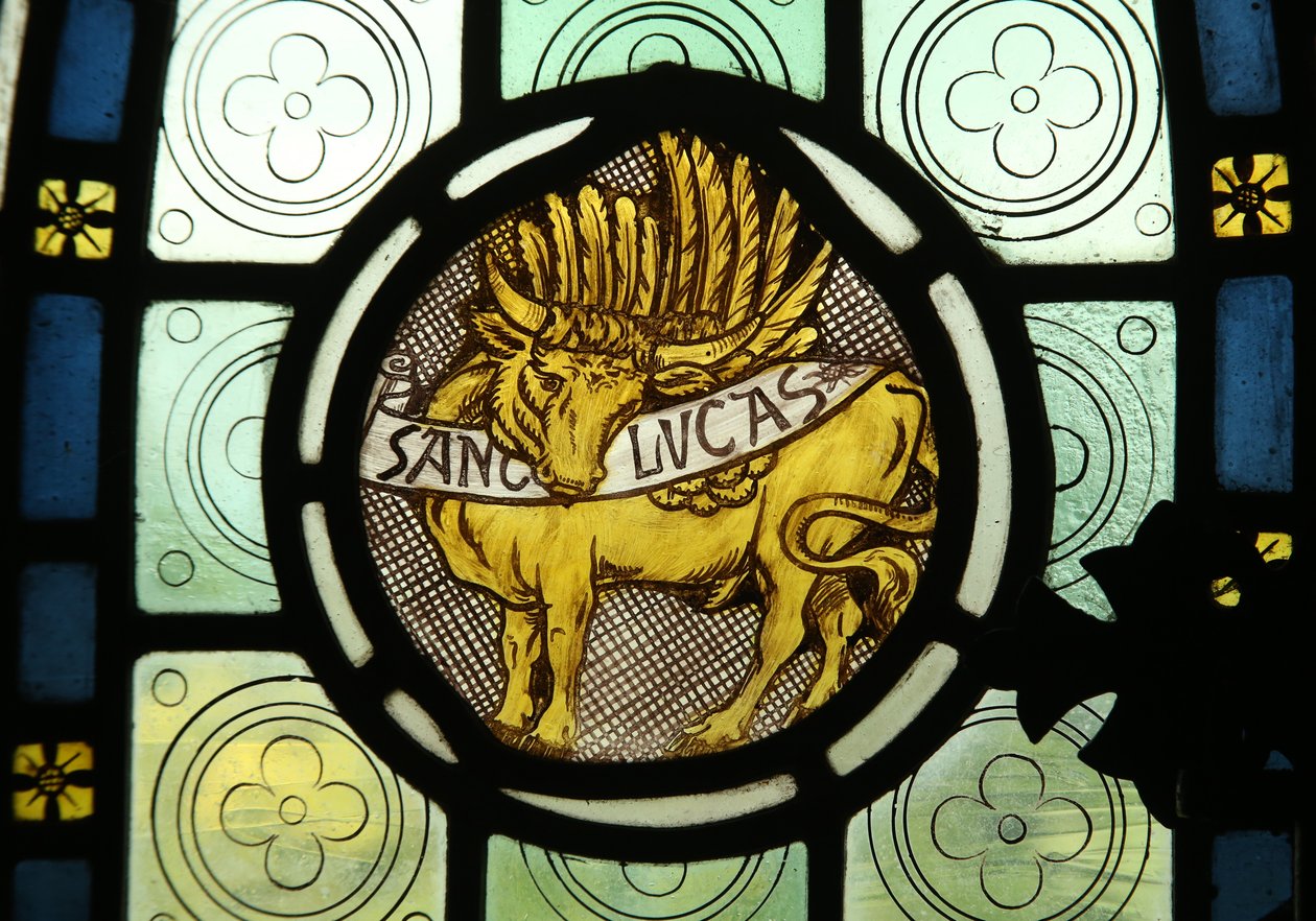 Evangelist-emblem: St. Lukas af English School