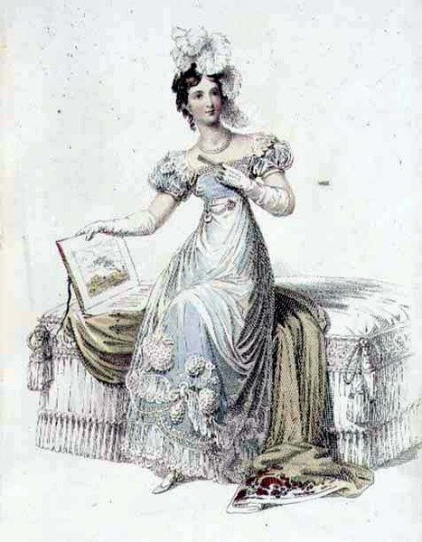 Aftenkjole, modeplade fra Ackermann