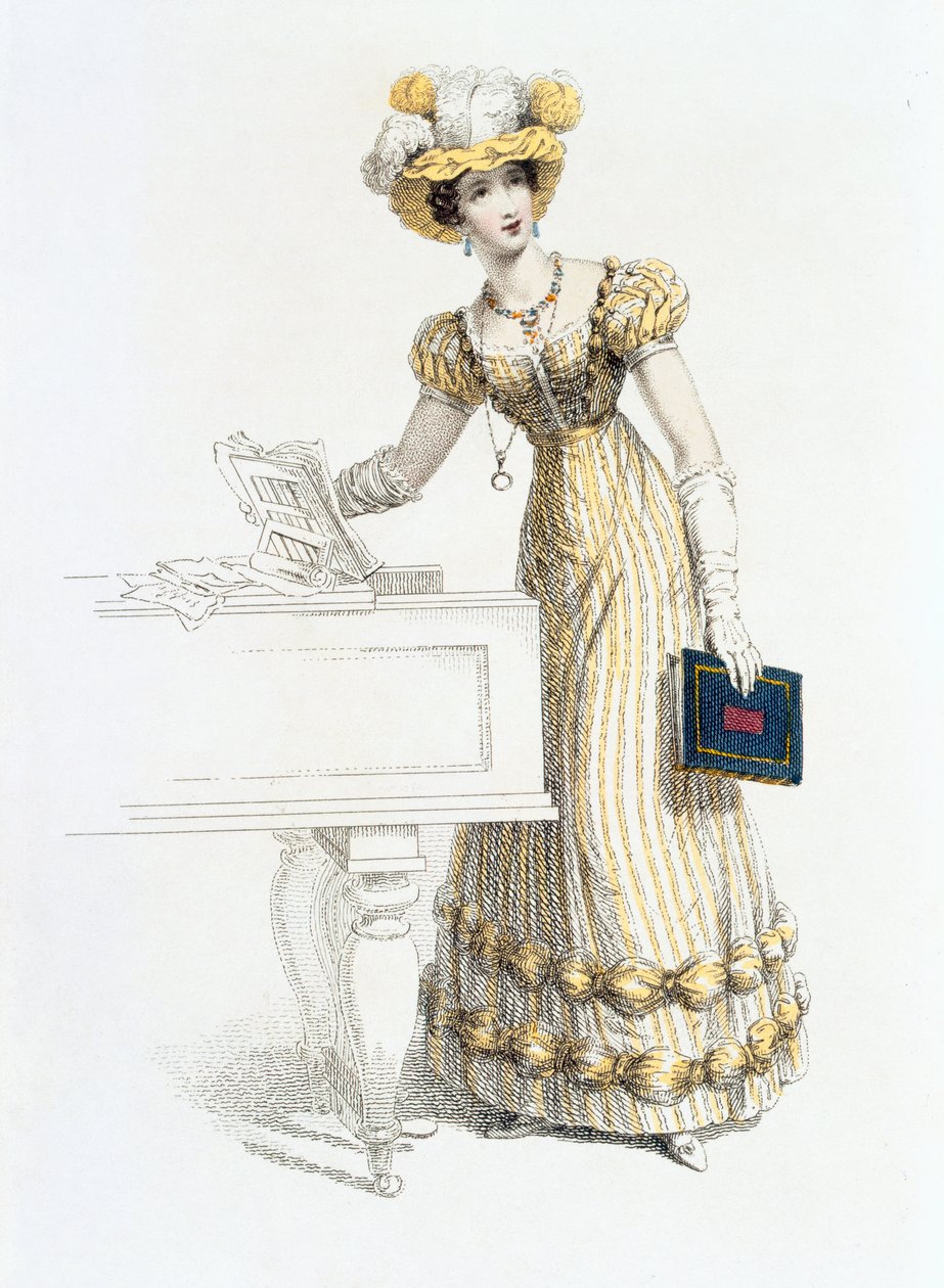 Aftenkjole, modetallerken fra Ackermanns Kunstdepot af English School
