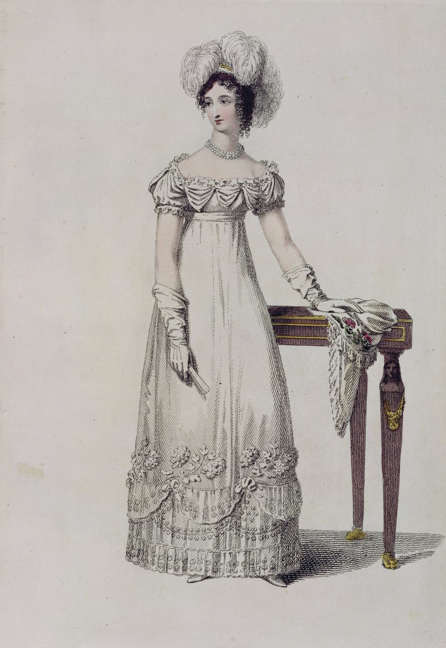 Aftenkjole, modetallerken fra Ackermanns Kunstdepot af English School